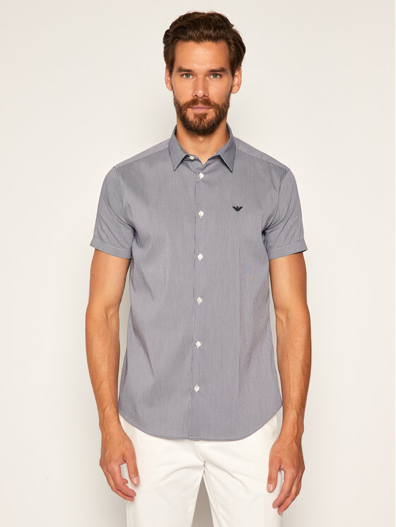 Emporio Armani Emporio Armani Srajca 8N1C10 1N06Z F916 Mornarsko modra Slim Fit