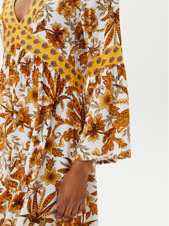 Selmark Selmark Літня сукня BM298 Жовтий Relaxed Fit