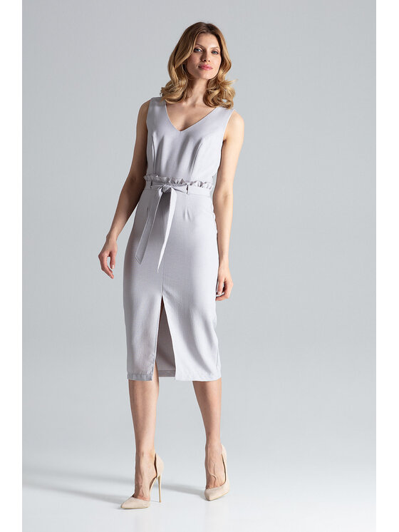 FIGL FIGL Φόρεμα M633 Γκρι Regular Fit