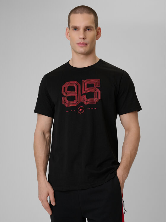 4F 4F T-Shirt SPORTS CLUB Czarny Regular Fit