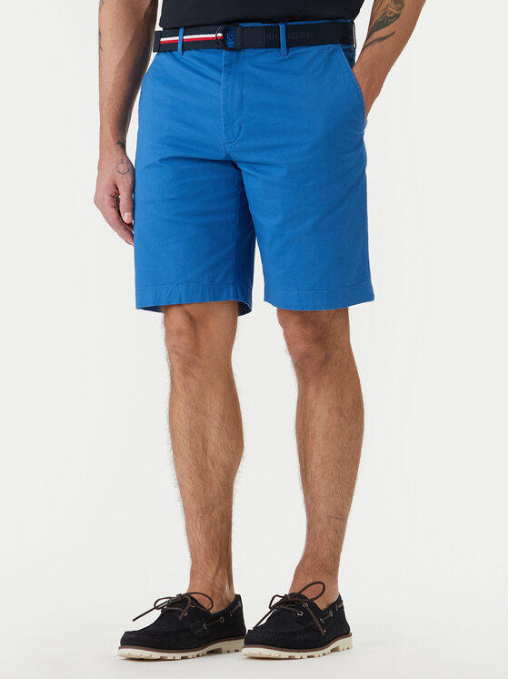 Tommy Hilfiger Tommy Hilfiger Riidest šortsid Denton MW0MW42349 Sinine Slim Fit