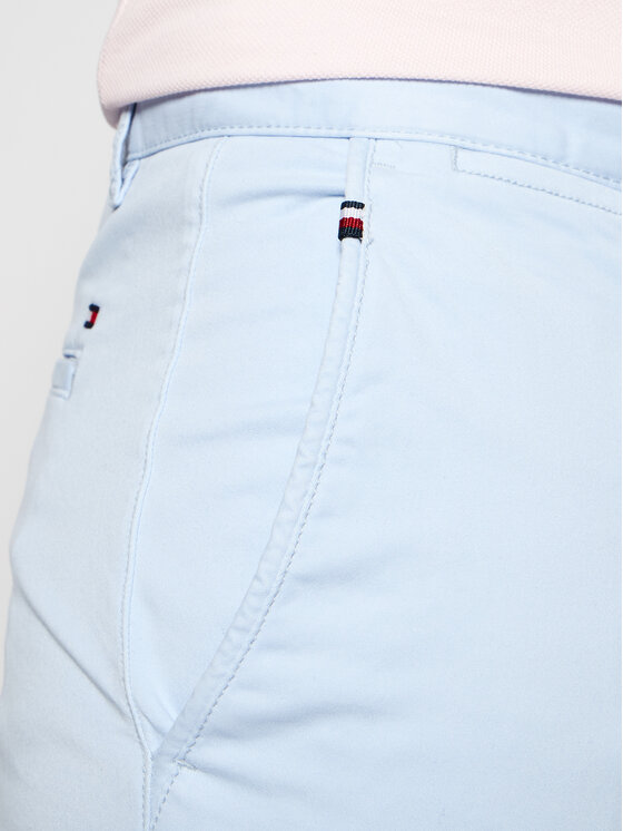 Tommy Hilfiger Tommy Hilfiger Chino hlače Bleecker Satin MW0MW13287 Modra Slim Fit