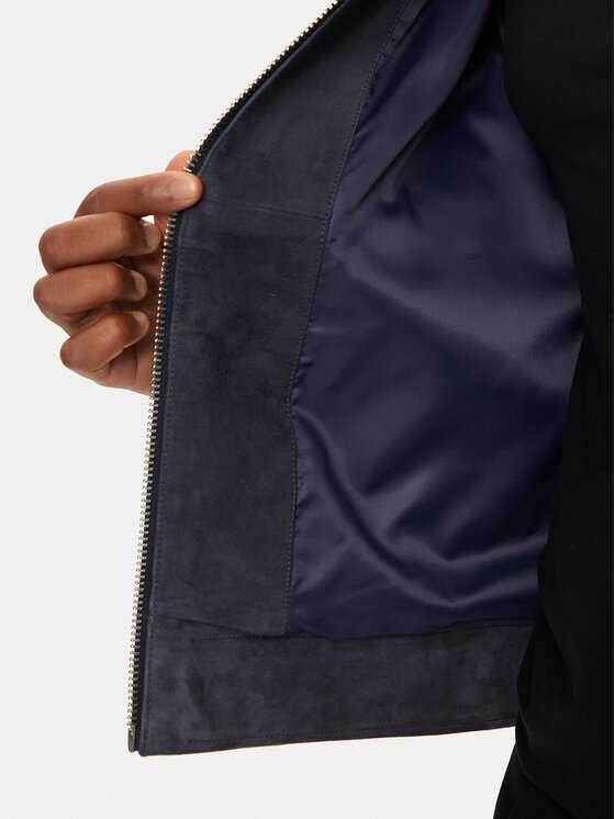 BOSS Boss Шкіряна куртка Malbano4 50510178 Cиній Regular Fit