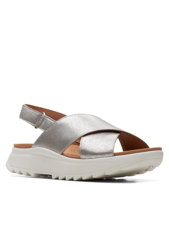 Clarks Clarks Sandali DashLite Wish 26171951 Argento