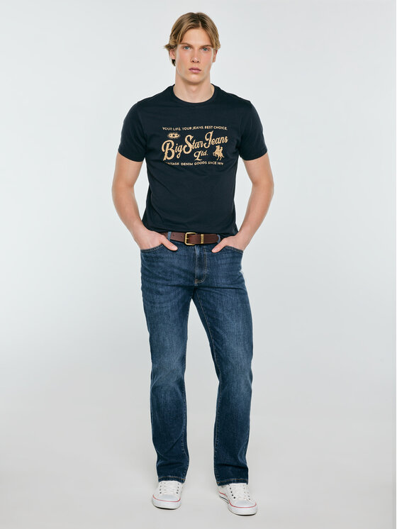 BIG STAR BIG STAR T-Shirt ELLER Granatowy Basic Fit