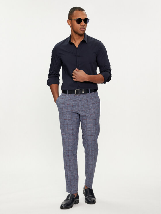 BOSS Boss Hlače C-Genius-242 50517103 Plava Slim Fit