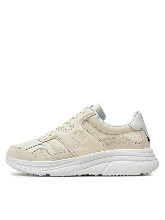 Tommy Hilfiger Tommy Hilfiger Sneakersy Modern Runner Best Lth Mix FM0FM04938 Beżowy