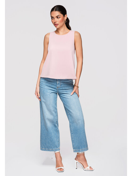 Ombre Ombre Bluzka OW-TS-E0034 Różowy Loose Fit