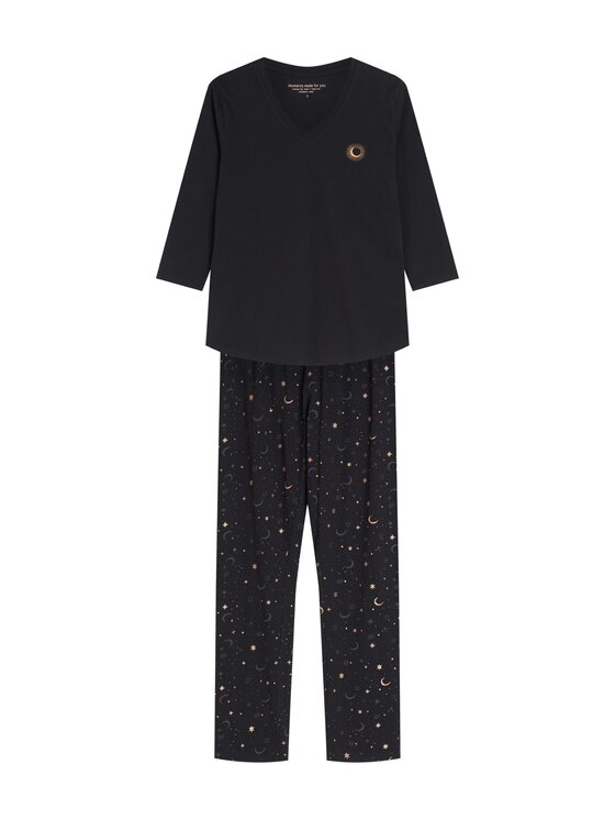 Henderson Henderson Piżama 45438 Czarny Regular Fit