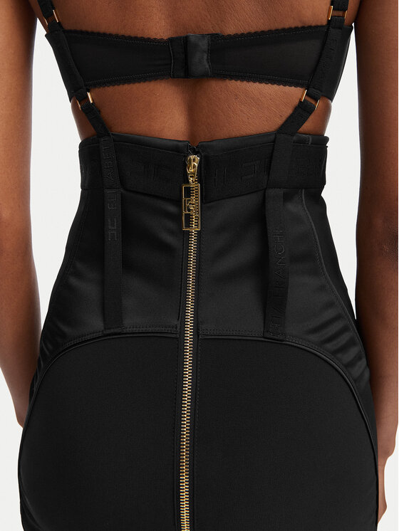 Elisabetta Franchi Elisabetta Franchi Kokteiļkleita AB-881-62E2-V660 Melns Slim Fit
