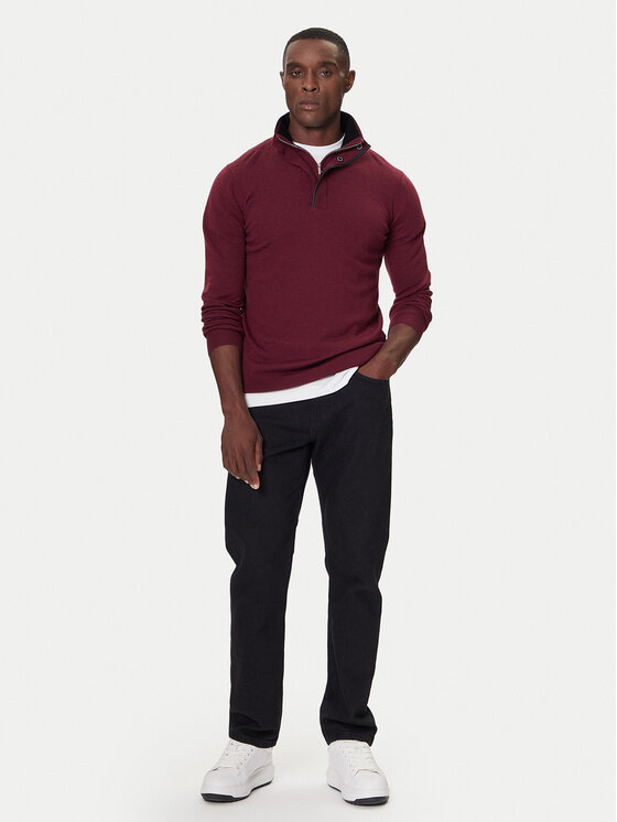 KARL LAGERFELD KARL LAGERFELD Sweter 655005 554399 Bordowy Slim Fit