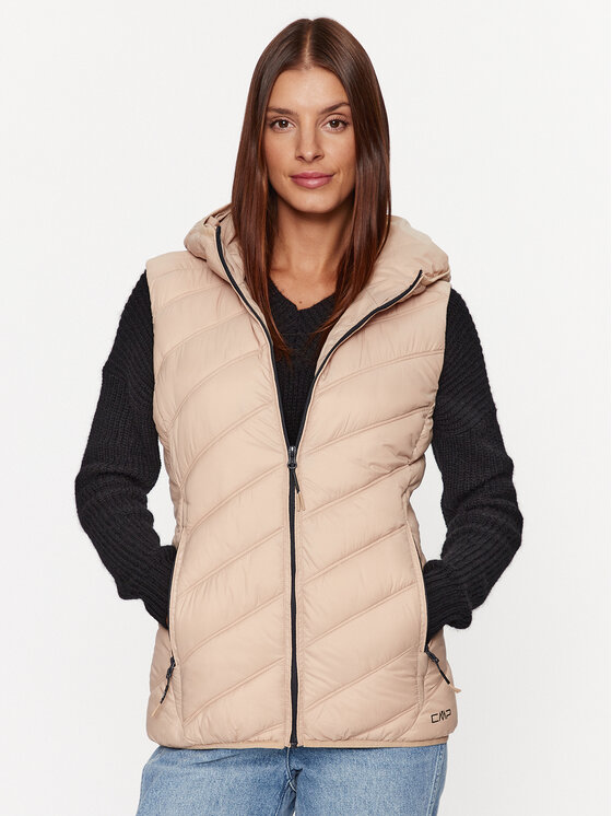 CMP CMP Αμάνικο Μπουφάν 33K1676 Μπεζ Regular Fit