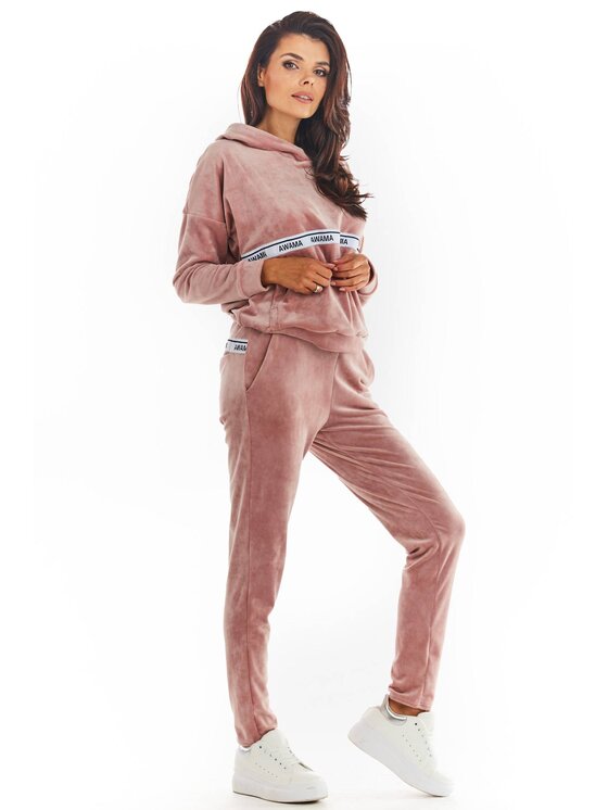 Awama Awama Dámské kalhoty A372 Růžová Basic Fit