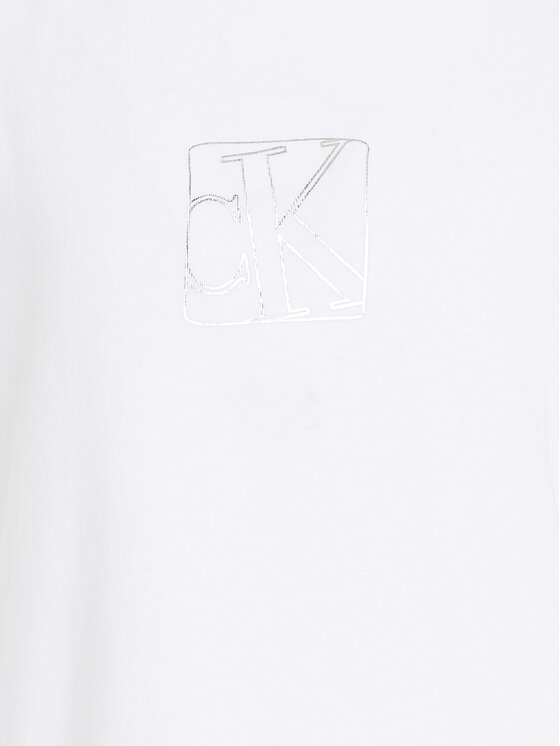 Calvin Klein Jeans Calvin Klein Jeans Majica Monogram IG0IG02530 D Bela Slim Fit
