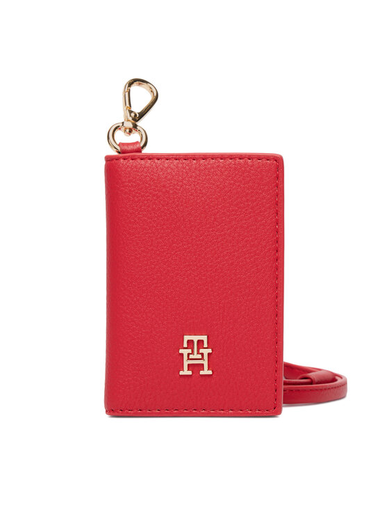 Tommy Hilfiger Tommy Hilfiger Etui za kreditne kartice Th Icon Cc Holder W/Strap AW0AW18480 Rdeča