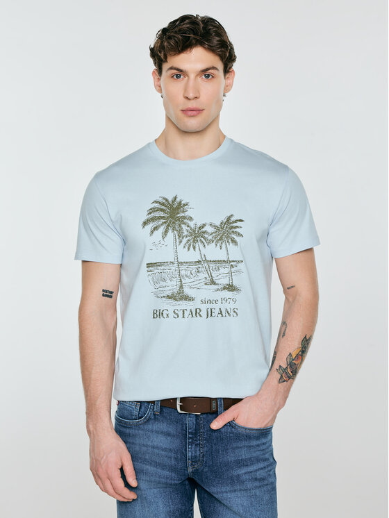 BIG STAR BIG STAR T-Shirt OMER Niebieski Basic Fit
