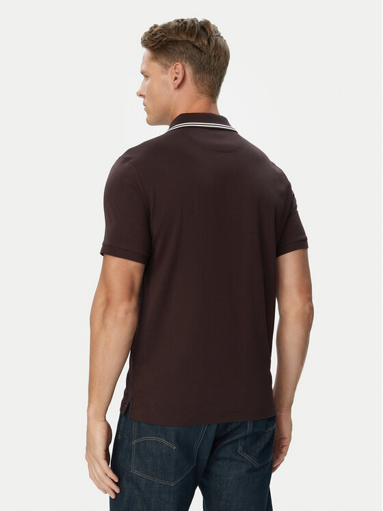 MICHAEL Michael Kors MICHAEL Michael Kors Polo marškinėliai CF6536S19P Tamsiai ruda Regular Fit