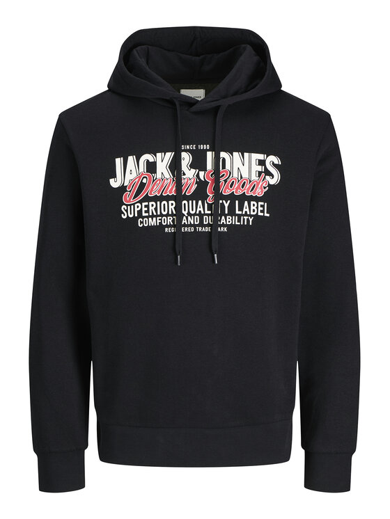 Jack & Jones Jack & Jones Bluza Logo 12279649 Czarny Regular Fit