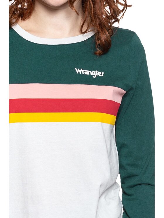 Wrangler Wrangler Blusa RAINBOW TEE Bianco Regular Fit