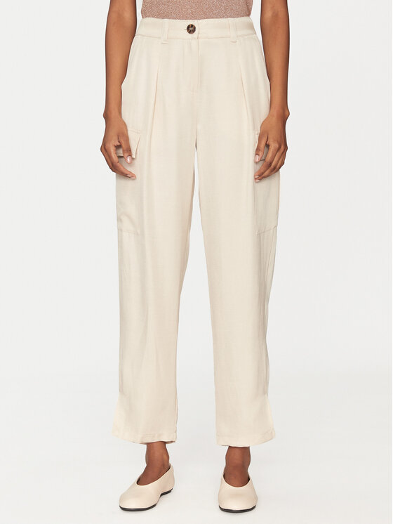Marella Marella Hlače iz tkanine Aia 2515131071 Bež Loose Fit