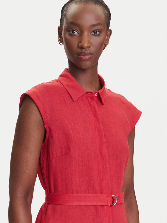 Marella Marella Košeľové šaty Rodesia 2515221262 Červená Regular Fit
