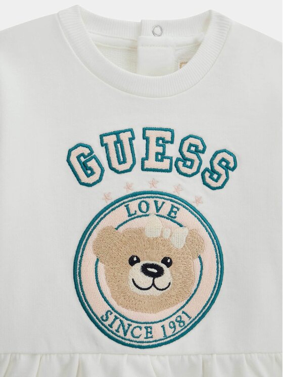 Guess Kids Guess Kids Sukienka codzienna 183605 Beżowy Classic Fit