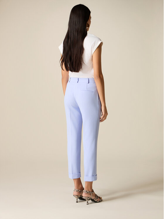 Oltre Oltre Spodnie materiałowe P079R108899N004 Turkusowy Cropp Fit