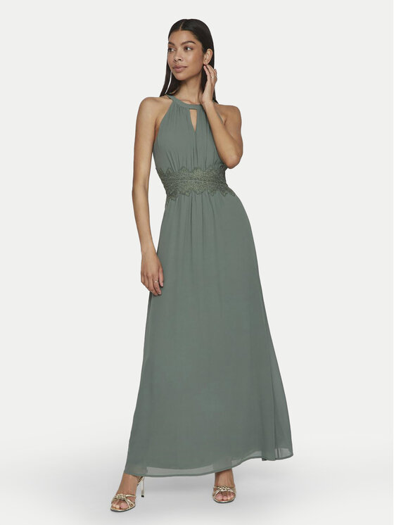 Vila Vila Abendkleid Milina 14052647 Grün Regular Fit