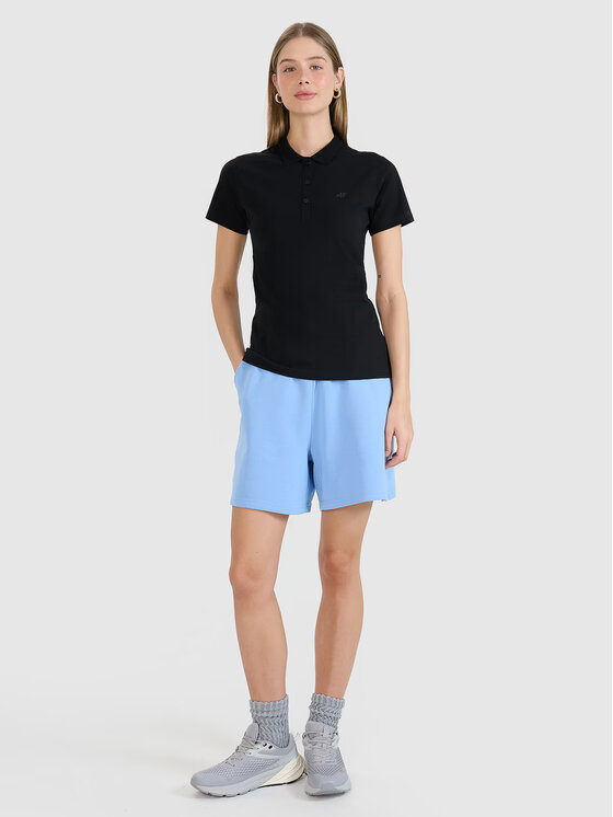 4F 4F Polo 4FWMM00TPTSF514-20S Μαύρο Slim Fit