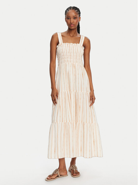 Seafolly Seafolly Rochie de vară Shirred 55402-DR Bej Regular Fit