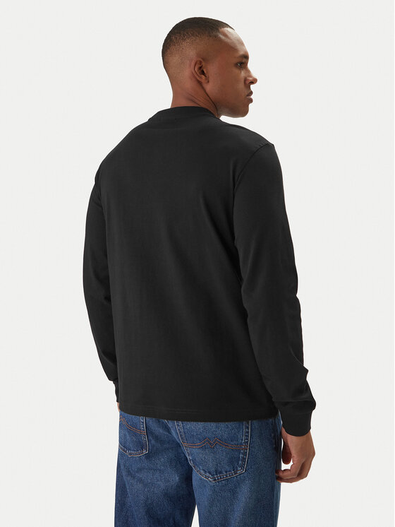 Napapijri Napapijri Тениска с дълъг ръкав S-Box Logo NP0A8BC5 Черен Regular Fit