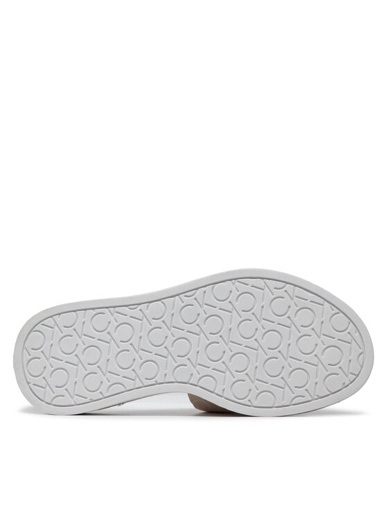 Calvin Klein Calvin Klein Παντόφλες Flatform Slide - Canv Mono HW0HW00893 Μπεζ