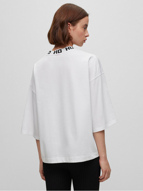 HUGO Hugo T-Shirt Dinaya 50495059 Bílá Relaxed Fit