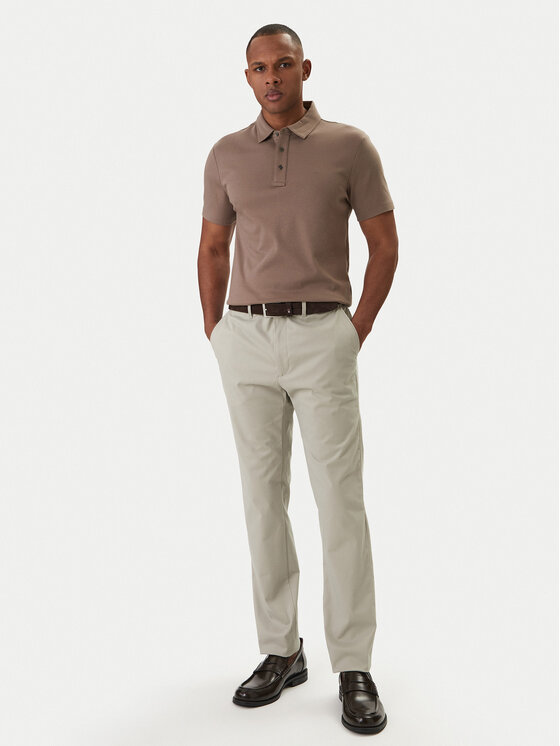 Calvin Klein Calvin Klein Chinosy LV04LD613G Beżowy Slim Fit