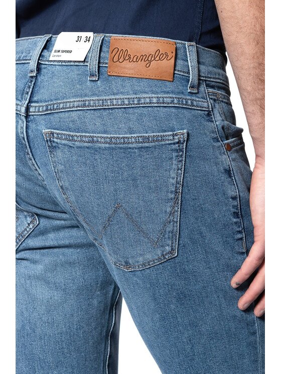 Wrangler Wrangler Jeansy LARSTON Niebieski Slim Fit