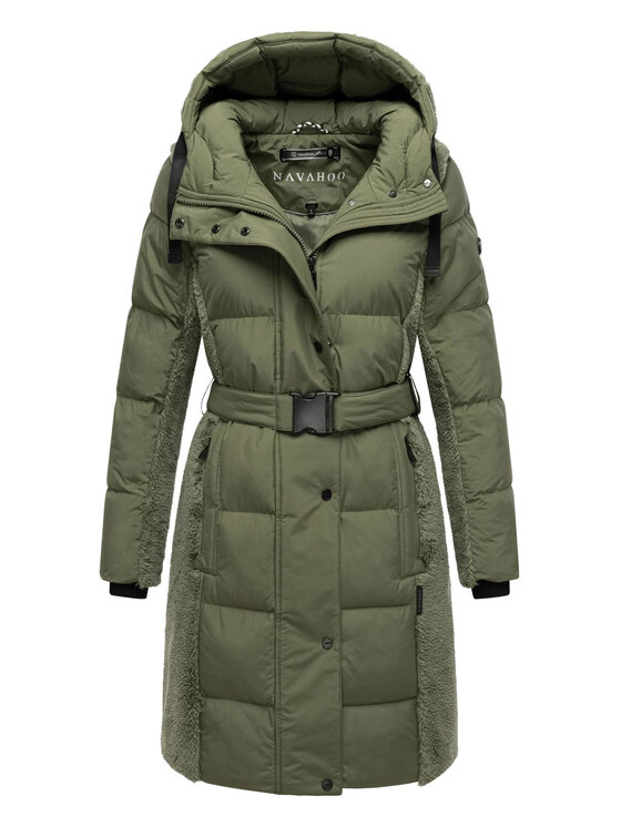 Navahoo Navahoo Kurtka zimowa Funkelteddy Zielony Regular Fit