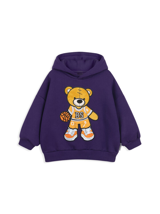Bejbi Story Bejbi Story Bluza Bluza oversize Brandon Teddy z kapturem Fioletowy Oversize