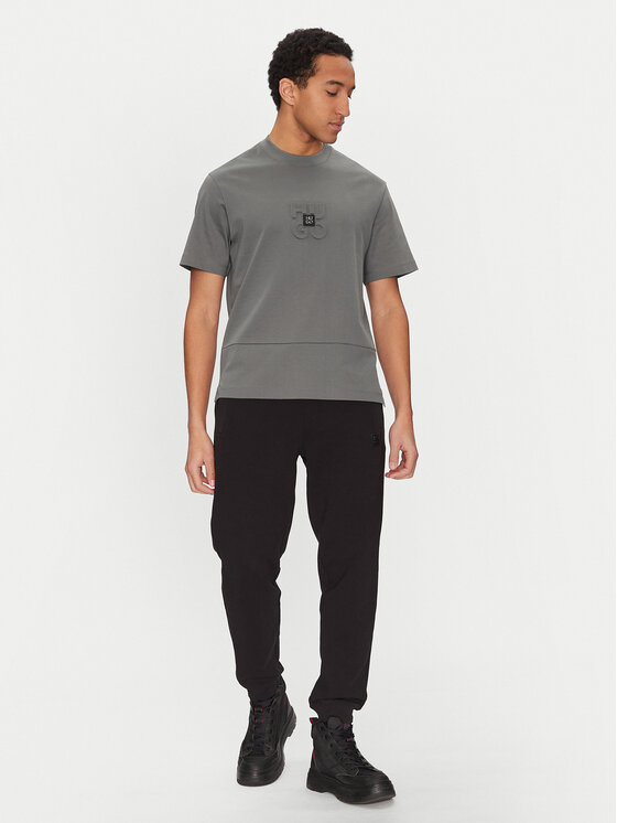 HUGO HUGO Tričko Debostac 50535499 Sivá Relaxed Fit