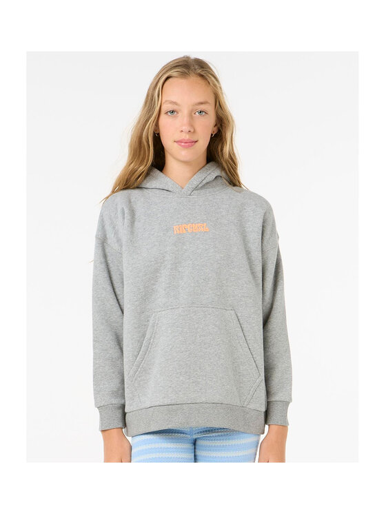 Rip Curl Rip Curl Bluza Island Bliss Hood - Girl Szary Relaxed Fit