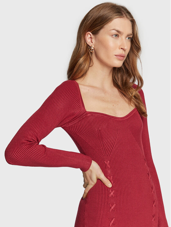 Vestito di maglia Bodycon W2BK55 Z2YJ2 Bordeaux