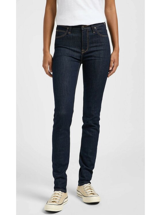 Lee Lee Jeansy Scarlett High Niebieski Skinny Fit