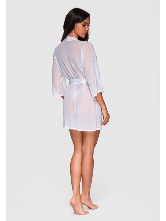 Ombre Ombre Szlafrok LW-NWRB-0102 Biały Regular Fit