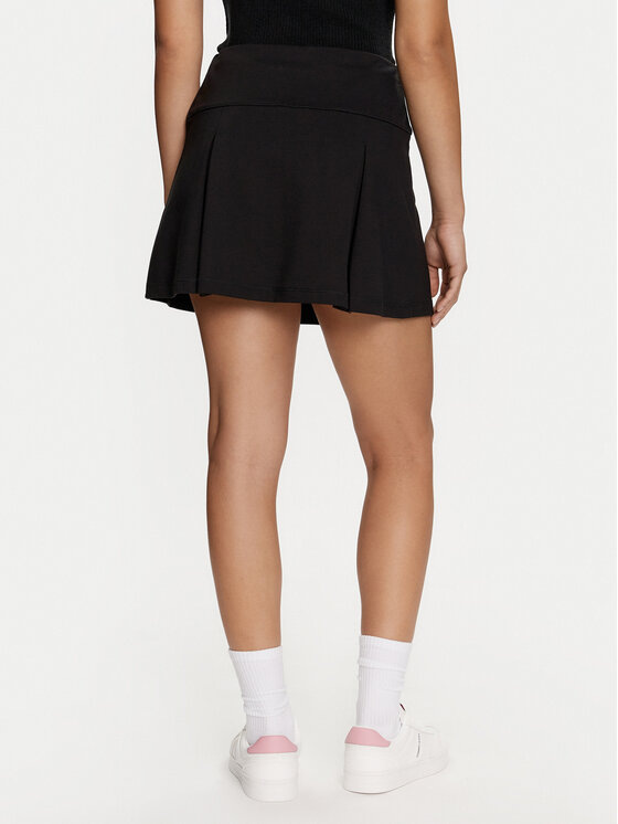 Tommy Jeans Tommy Jeans Φούστα mini Tjw Box Pleat Jersey DW0DW18489 Μαύρο Regular Fit