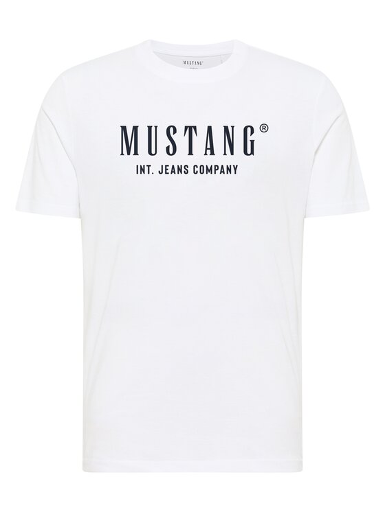 Mustang Mustang T-Shirt Style Alex Biały Regular Fit