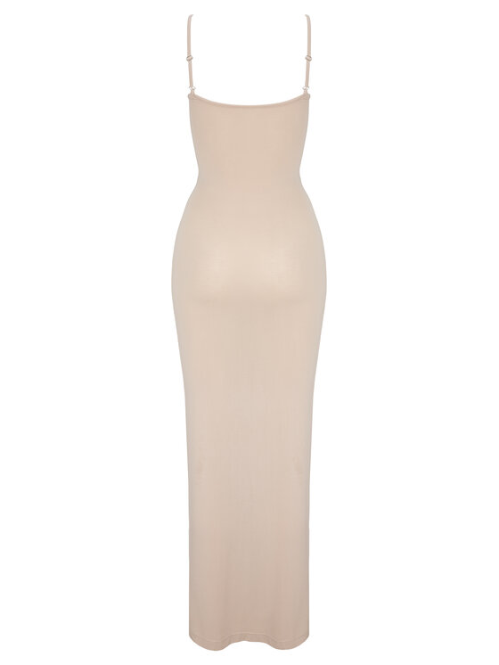 MAI MAI Sukienka dzianinowa MILA Beżowy Feminine Fit