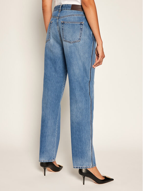 Victoria Victoria Beckham Victoria Victoria Beckham Relaxed Fit džínsy 2320DJE001376A Tmavomodrá Relaxed Fit