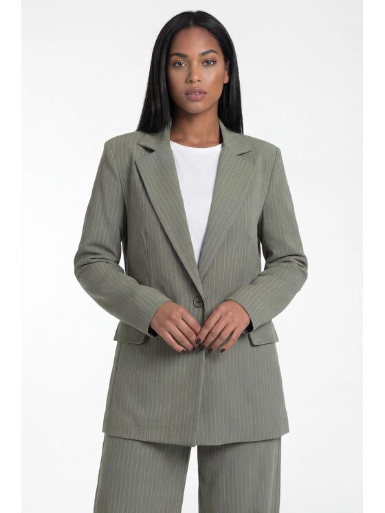 FIGL FIGL Komplet marynarka i spodnie materiałowe M1301 Zielony Straight Fit