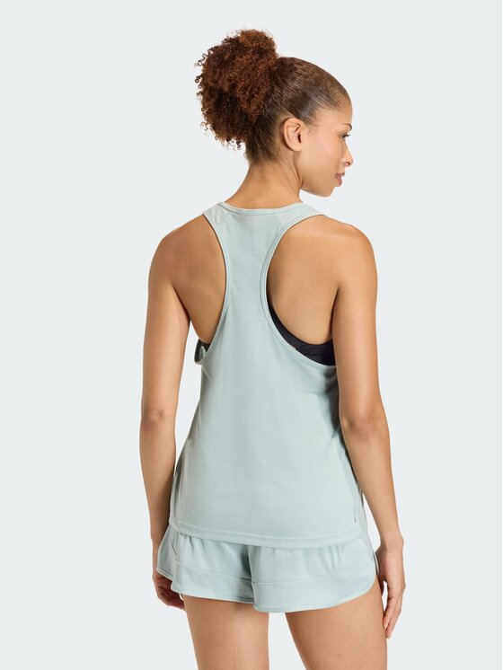 adidas adidas Koszulka techniczna Train Essentials Minimal Branding Racerback Zielony Regular Fit