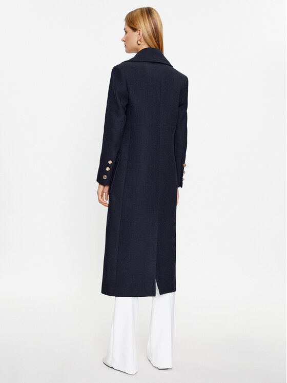 Liu Jo Liu Jo Wollmantel CF3191 T3575 Dunkelblau Regular Fit