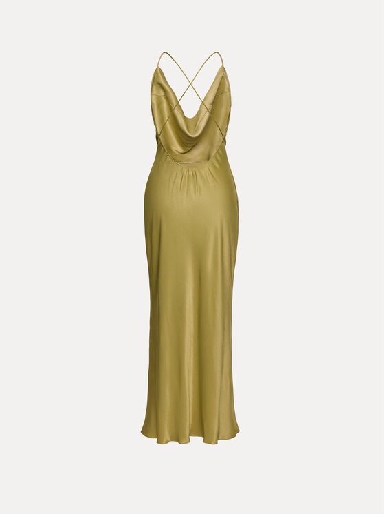 La Mania La Mania Večerní šaty NAYARI Khaki Basic Fit